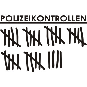 POLIZEIKONTROLLEN, tally sheet sticker (available in...