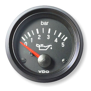 VDO Cockpit International Oil pressure indicator 5 Bar, 52mm diameter (VDO350-030-003G)