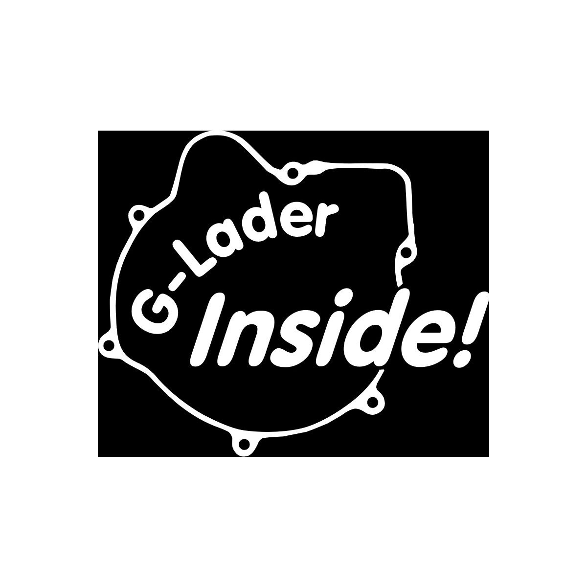 G-Lader Inside - G-Laderkontur Aufkleber (in verschiedenen Farben erhältlich) Weiß