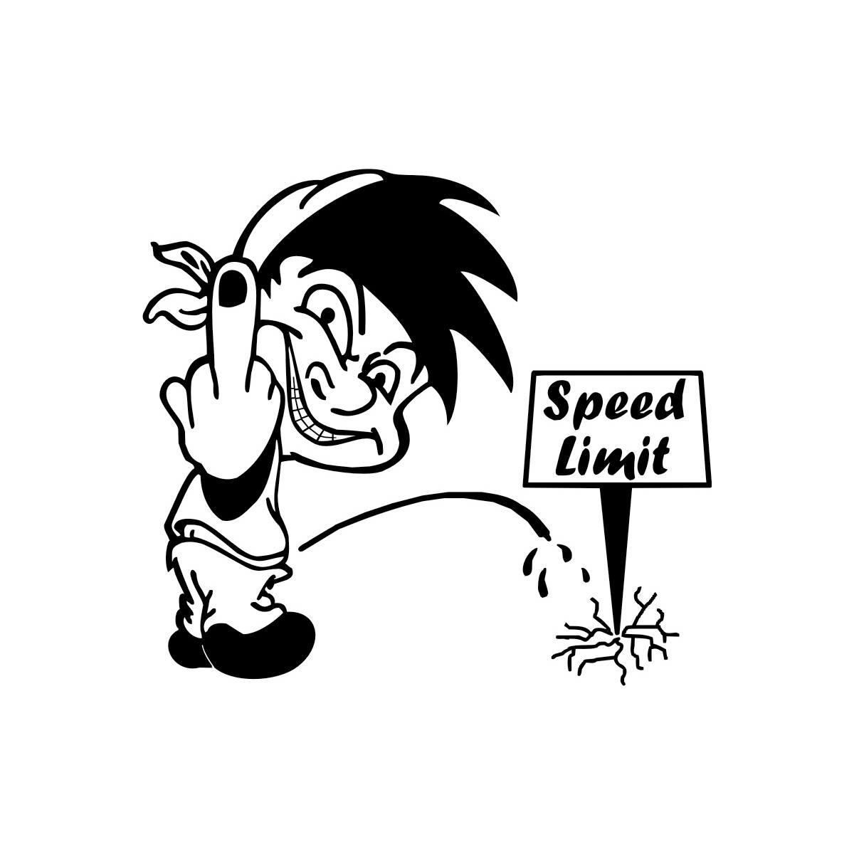 Manikin Piss - Speed Limit sticker (available in...