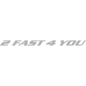 2 FAST 4 YOU sticker (available in different colors) Grey...