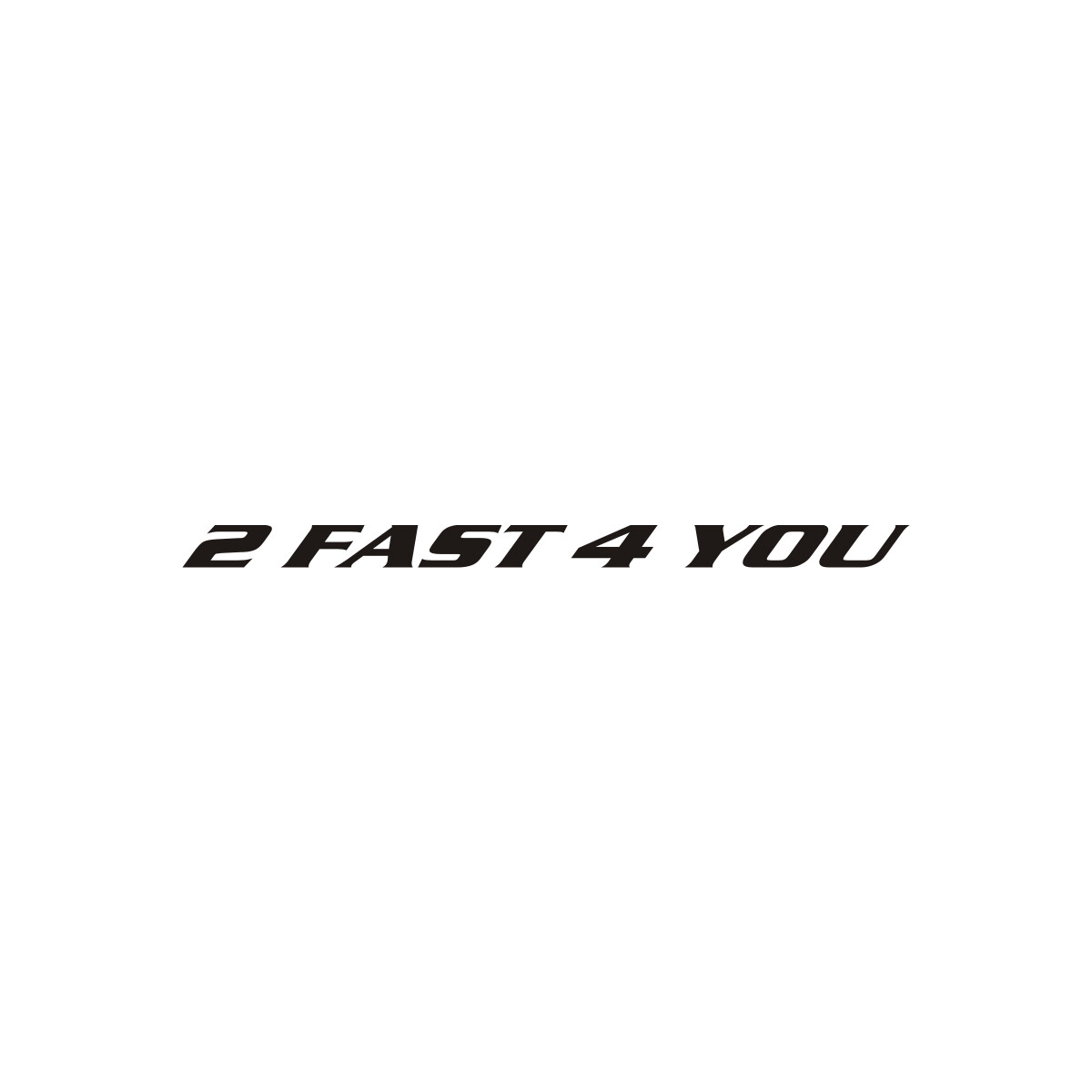 2 FAST 4 YOU sticker (available in different colors) Black