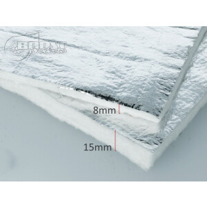 BOOST products Heat Protection - Fiberglass Mat with Aluminum coating 15mm -30x30cm