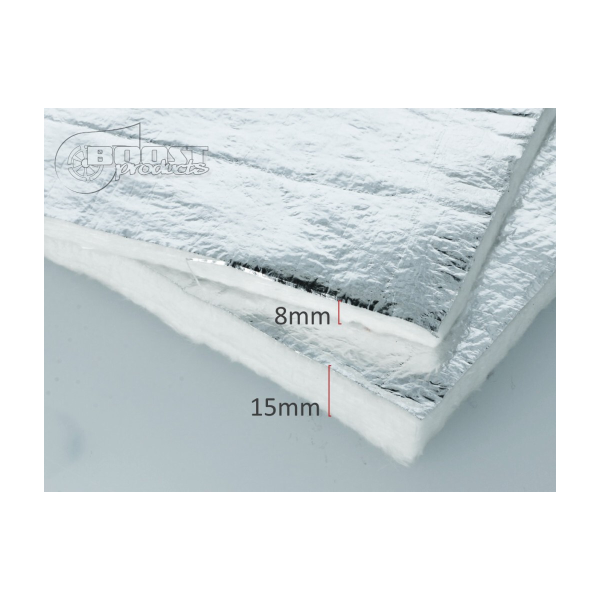 BOOST products Hitzeschutz - Glasfasermatte mit Alubeschichtung 15mm -30x60cm