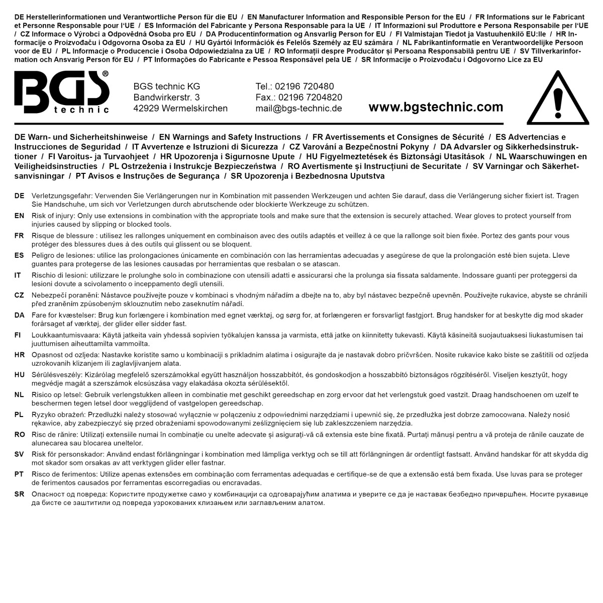 BGS Verlängerung | 6,3 mm (1/4 Zoll) | 300 mm (BGS 2210