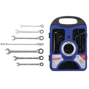 BGS Ratcheting Combination Wrench Set | 8-19 mm | 7 pcs....