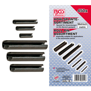 BGS Roll Pin Assortment | 450 pcs. (BGS 8054)