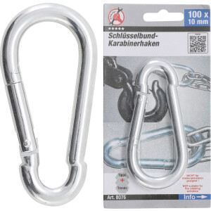 KRAFTMANN Key Snap Hooks | 100 x 10 mm (KRAFTMANN 8076)