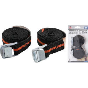 KRAFTMANN Tie Down Strap Set with Quick Lock | 2.5 m x 25...