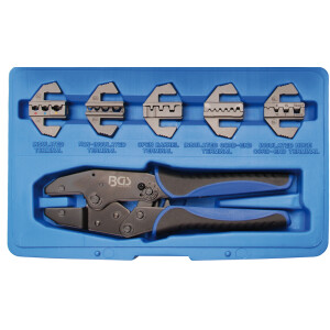 BGS Crimping Tool Set with 5 Pairs of Jaws (BGS 1410)