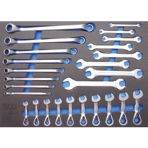 BGS Tool Tray 3/3: Spanners / Ratchet Wrenches | 26 pcs....