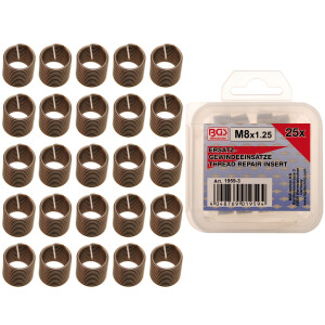 BGS Replacement Thread Inserts | M8 x 1.25 | 25 pcs. (BGS...