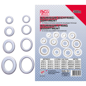 BGS Seal Ring Assortment | aluminium | 300 pcs. (BGS 8143)
