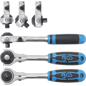 BGS Reversible Ratchet with Ball Head | 6.3 mm...