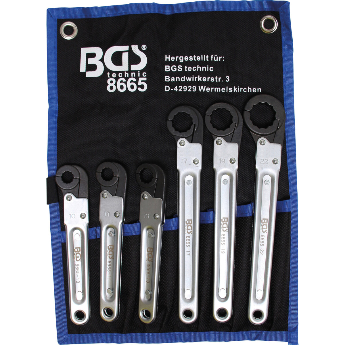 BGS Line Ratchet Wrench Set | 6 pcs. (BGS 8665)