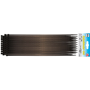 KRAFTMANN Cable Tie Assortment | black | 4.5 x 350 mm |...