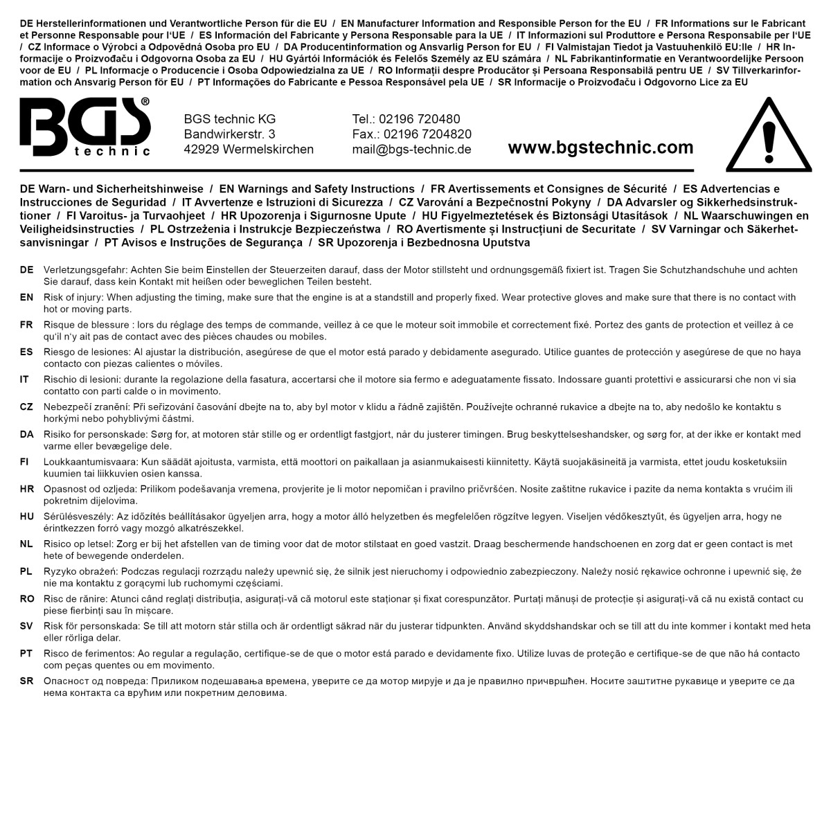 BGS Werkstattwageneinlage 1/3: Motoreinstellwerkzeuge | f&uu