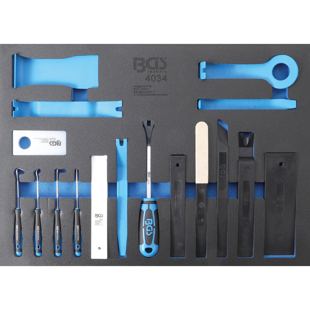BGS Tool Tray 3/3: Release Tools, Assembly Wedge and Hook Set | 17 pcs. (BGS 4034)