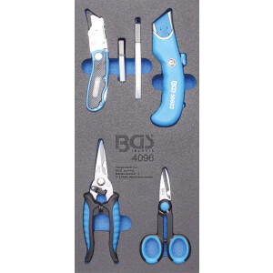 BGS Tool Tray 1/3: Knife and Shears Set | 6 pcs. (BGS 4096)
