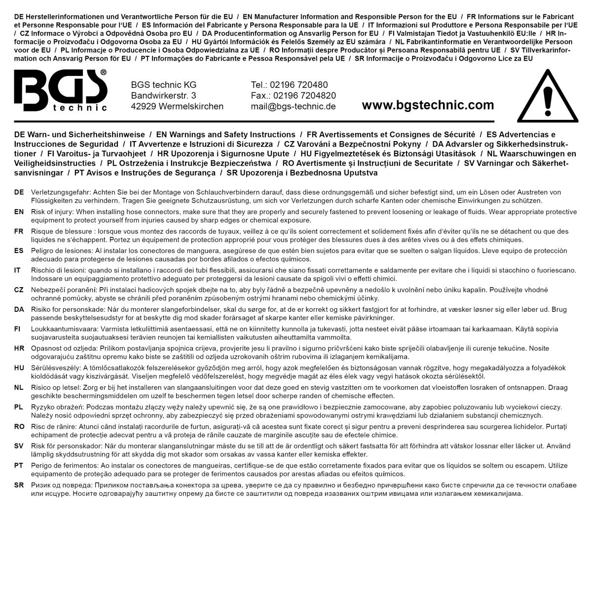 BGS Schlauchverbinder-Sortimente | kraftstoffbeständig 