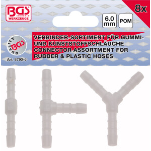 BGS Hose Connector Assortment | Fuel Resistant | 6 mm | 8...