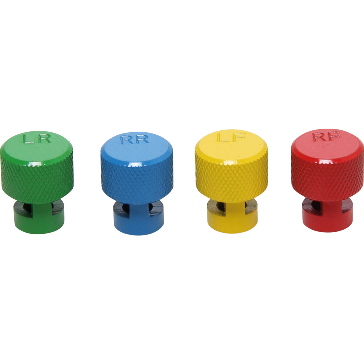 BGS Colour Coded Tire Deflating Caps for TPMS Valves | 4 pcs