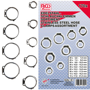 BGS Stainless Steel Hose Clamp Assortment |...