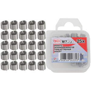 BGS Replacement Thread Inserts | M7 x 1.0 mm | 25 pcs....