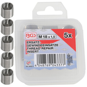 BGS Thread Repair Kit | M18 x 1.5 | 7 pcs. (BGS 9433)