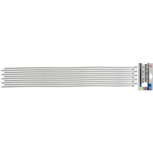 KRAFTMANN Cable Tie Assortment | white | 8.0 x 1000 mm |...