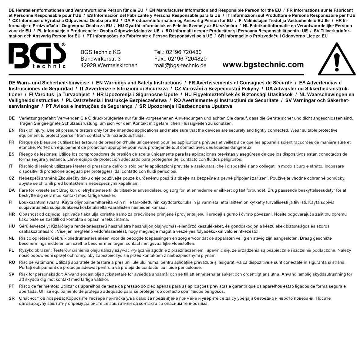 BGS Kompressions-/ Druckverlust-Adapter | für FIAT Duca