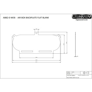 Jenvey Airbox Befestigungsplatte / Backplate Standardgröße, 86mm Abstand, für MMZ03 / DBVW / DBRVK (ABB2/0-86)