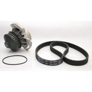 Time belt + water pump, Gates PowerGrip Kit KP15311 (e.g. for VW Polo G40, from year 08/1990 - 08/1994)