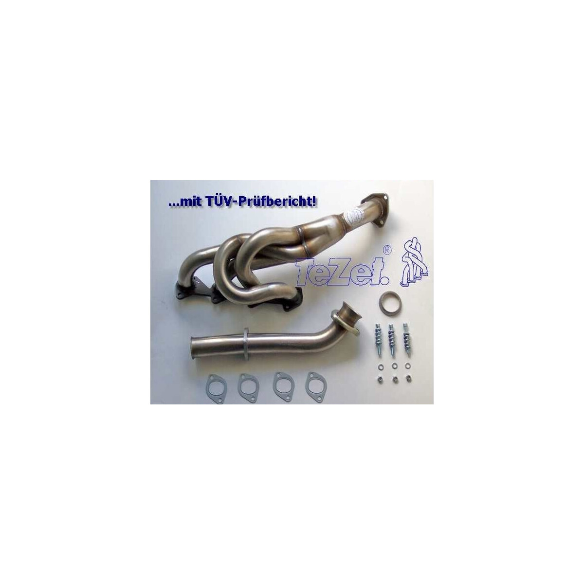 TeZet stainless steel exhaust header for 2002 (Custom made product! More infos see the product description)